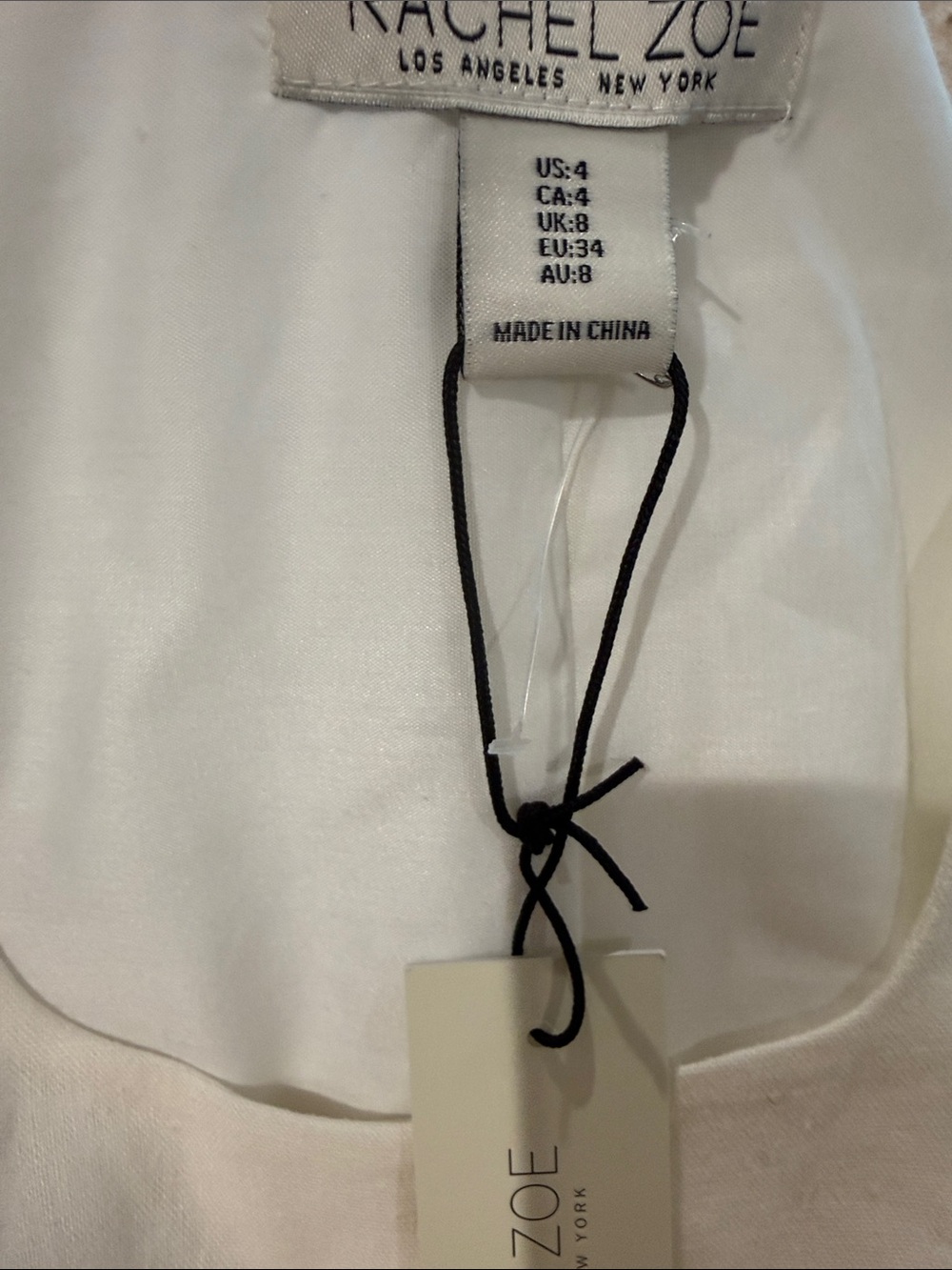 Rachel Zoe White Button-Front Linen Blend vest - Picture 2 of 3